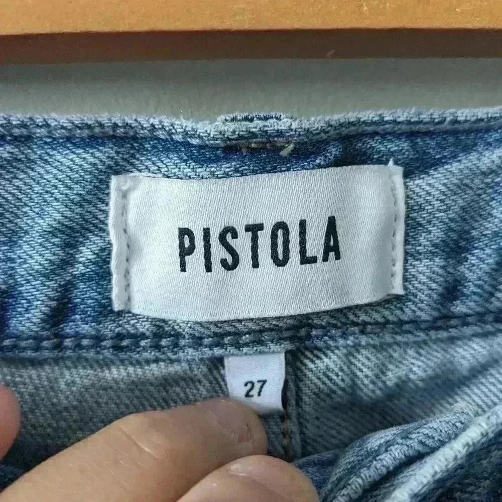 PISTOLA Jeans size 27 women Distressed Blue Color Crop - Picture 4 of 11